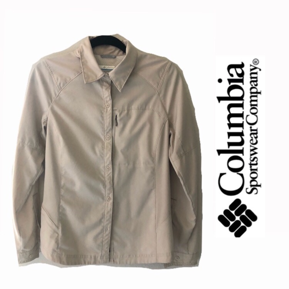 Columbia brand fishing, beach, shirt for sun M